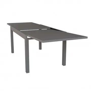Tavolo Hawaii allungabile in alluminio taupe - 135/270 X 90