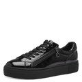Sneaker nera lucida con zip