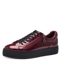 Sneaker rossa lucida con zip