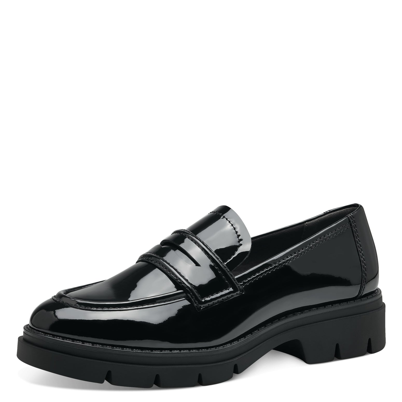 Mocassino Vegano nero Lucido