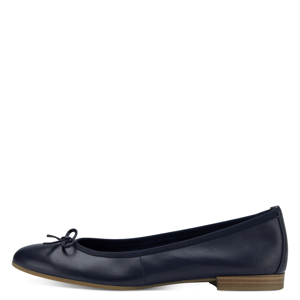 BALLERINA FIOCCHETTO NERA-BLU-COGNAC