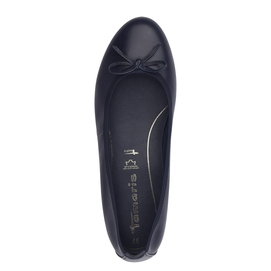 BALLERINA FIOCCHETTO NERA-BLU-COGNAC