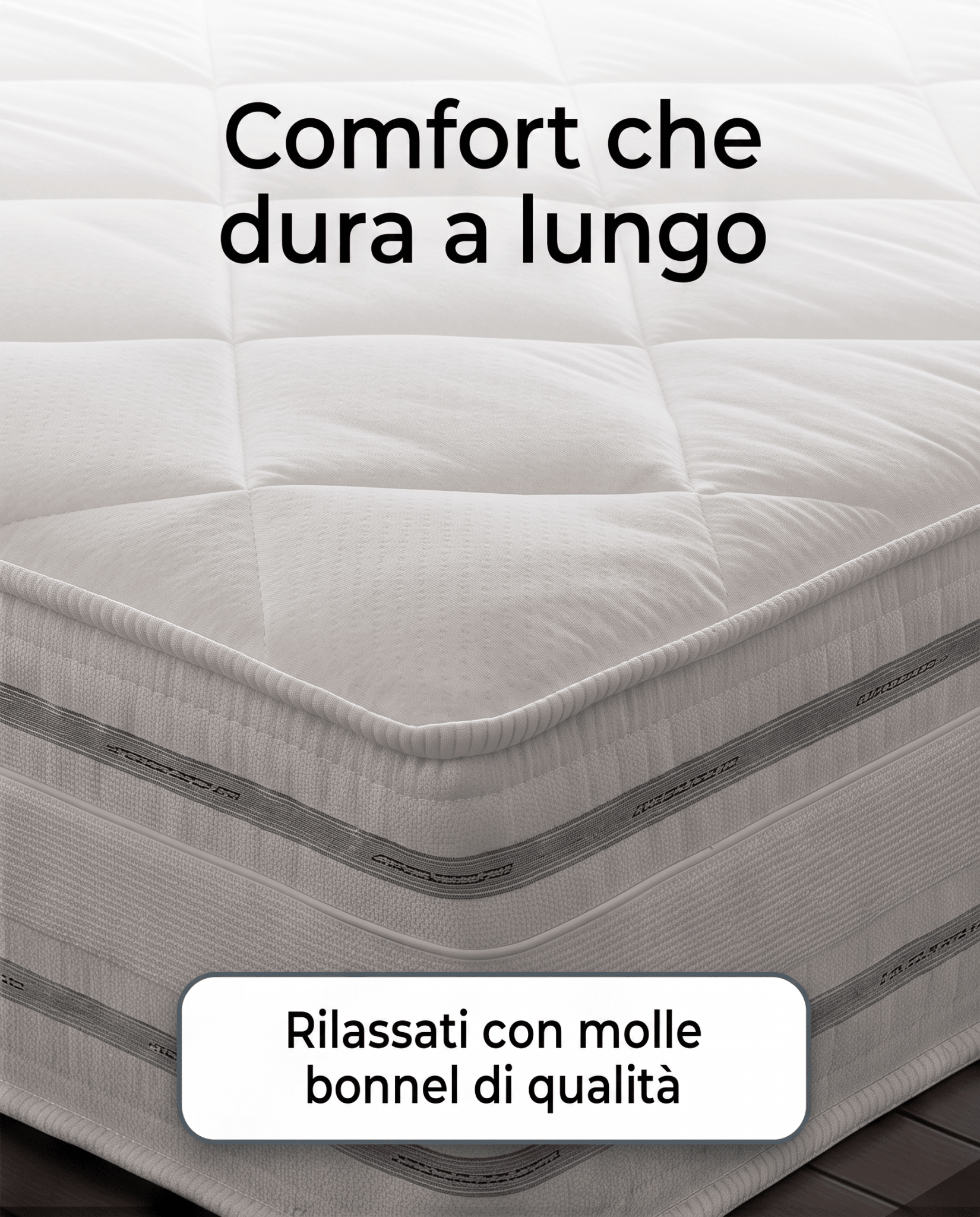 Materasso Box Eco Molle Ignifugo Certificato Classe 1 IM H18 cm