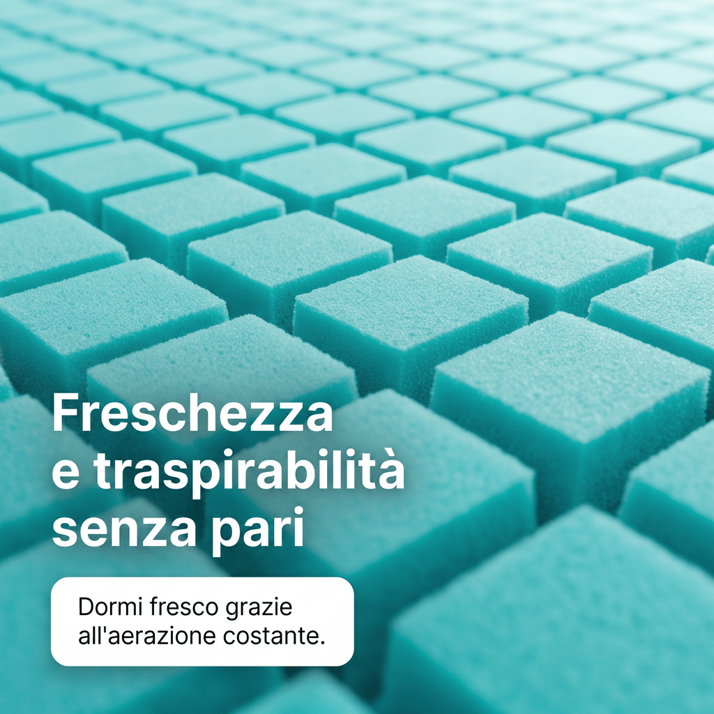 Materasso Memory Aloe Anatomico – 7 Zone, 24 cm, Alta Portanza | ALOE MEMORY
