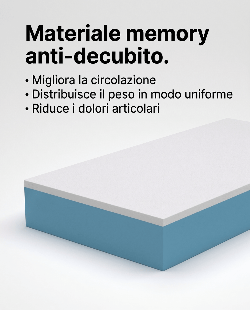 Materasso Memory Traspirante – 28 cm, Anallergico, Antiacaro | CATERINA