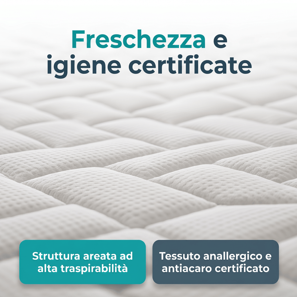 Materasso Memory Multionda – 7 Zone, 23 cm, Anallergico | COMFORT3