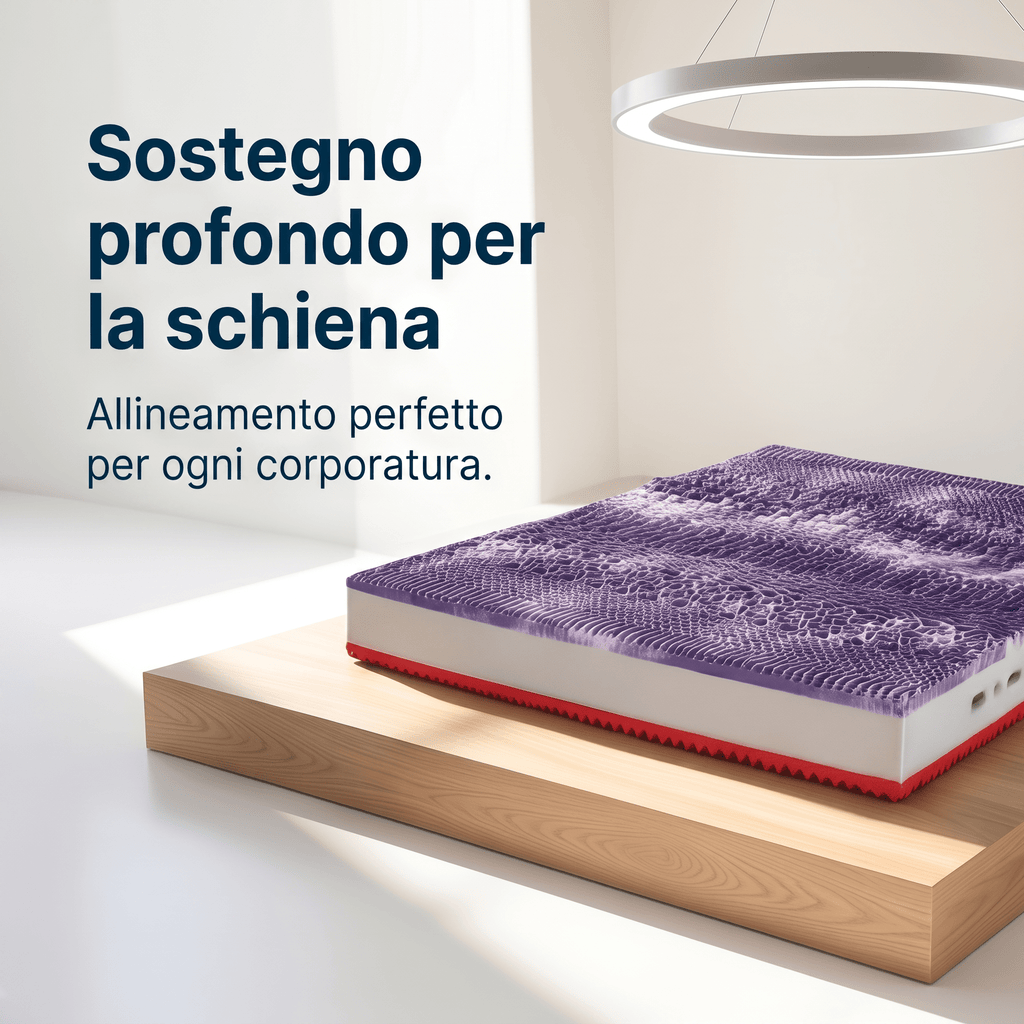 Materasso Memory Ceramica – 11 Zone, 24 cm, Fibra d'Argento | MEMORY CERAMIC