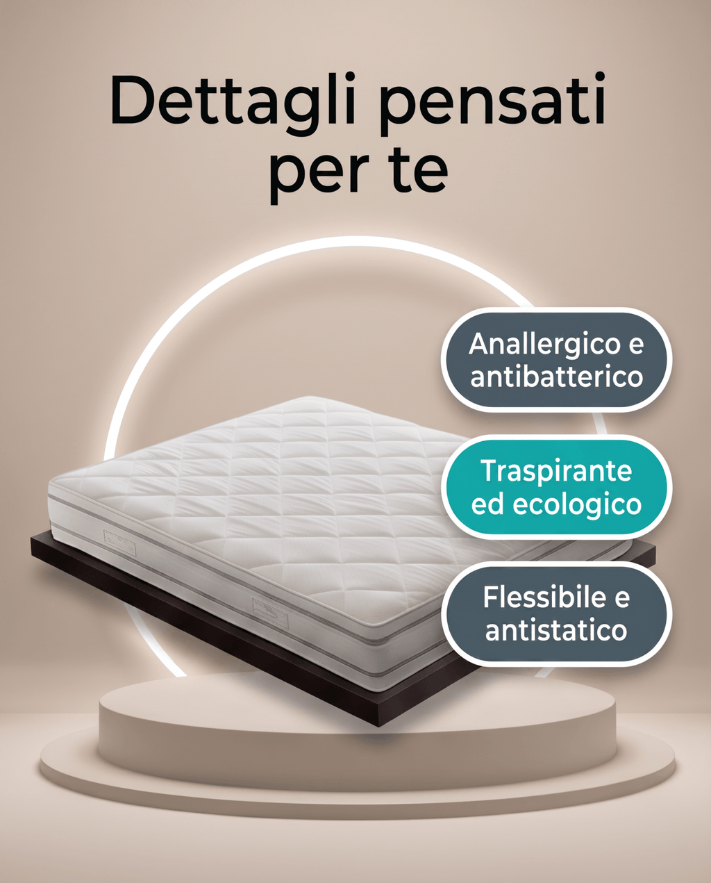 Materasso a Molle Box Ignifugo Certificato Classe 1 IM H26 cm