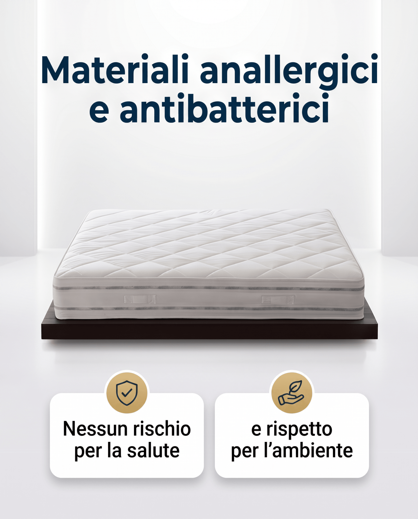 Materasso Box Eco Molle Ignifugo Certificato Classe 1 IM H18 cm