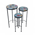 Set di 3 Fioriere Rotonda Nike - Multicolor e Azzurro