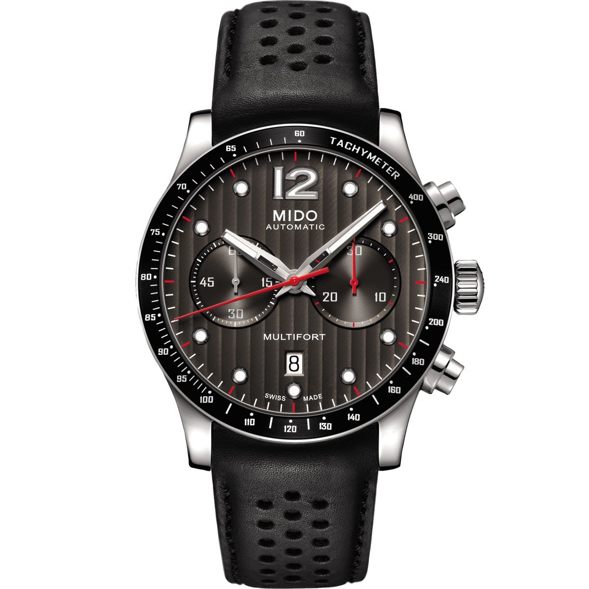 Mido orologio Multifort Chronograph 44mm nero automatico acciaio M025.627.16.061.00