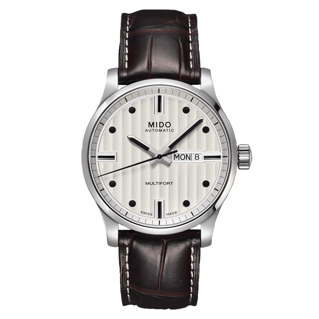 Mido orologio Multifort Gent 42mm argento automatico acciaio M005.430.16.031.80
