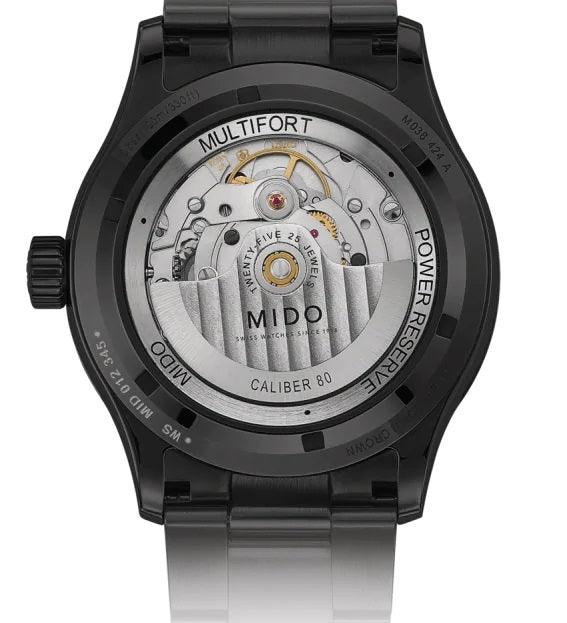 Mido orologio Multifort Power Reserve 42mm acciaio PVD nero automatico M038.424.33.051.00