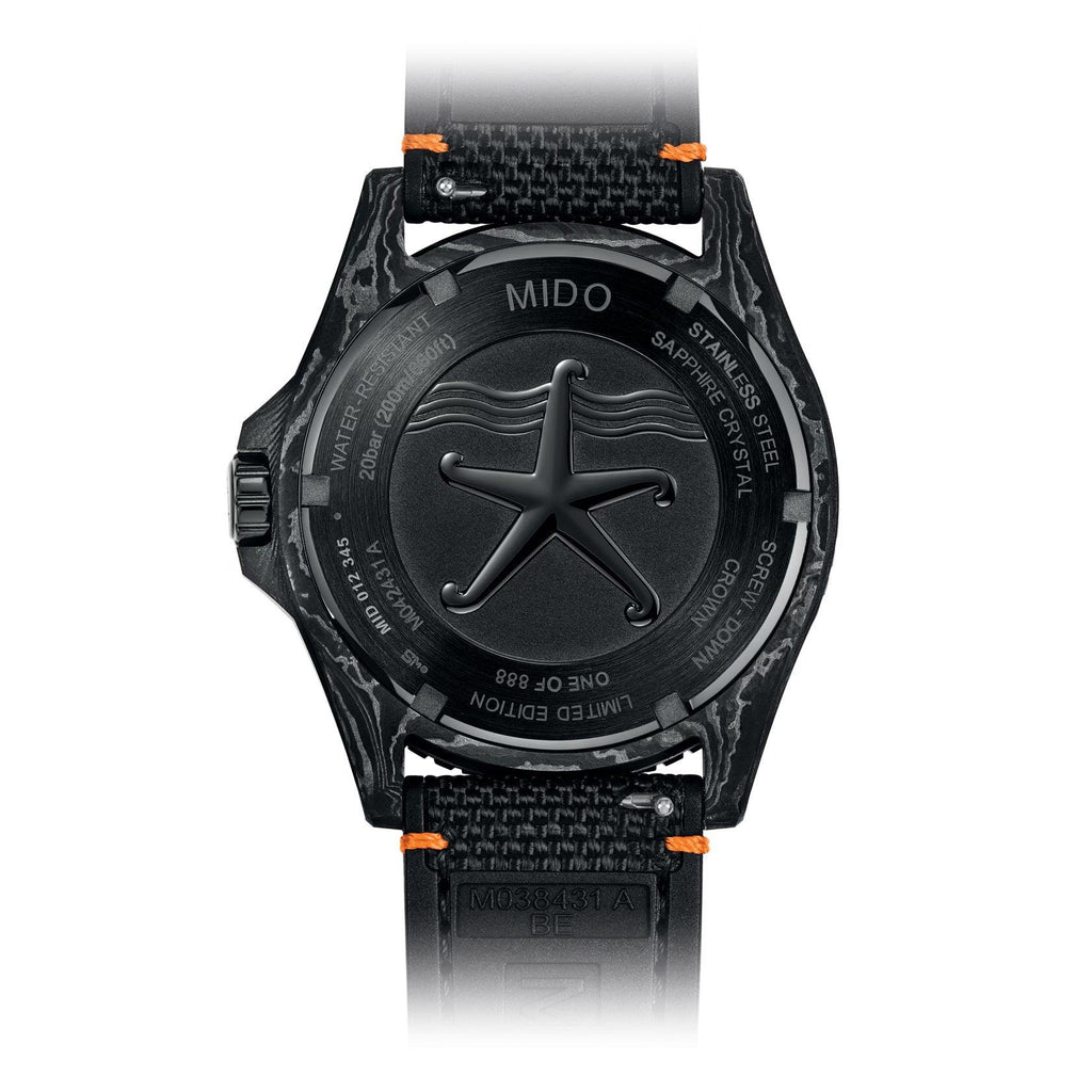 Mido orologio Ocean Star 200C Carbon Limited Edition Certificato Cosc 42mm nero automatico fibra di carbonio M042.431.77.081.00