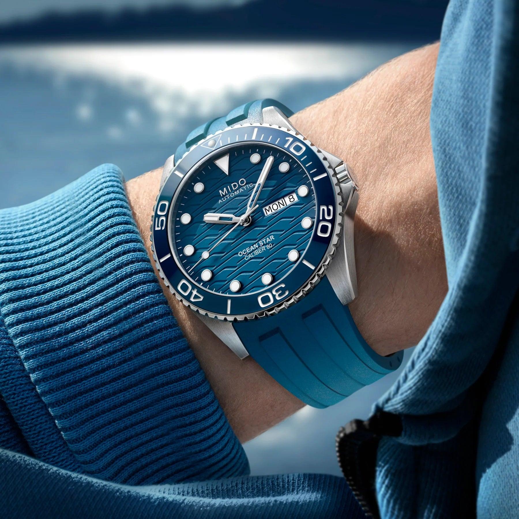 Mido orologio Ocean Star 200M 42mm blu automatico acciaio M042.430.17.041.00