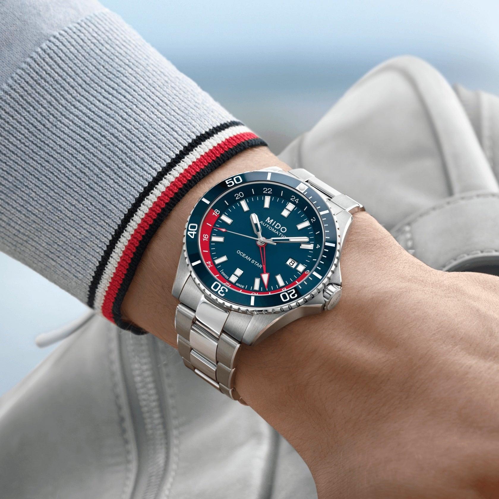 Mido orologio Ocean Star GMT Special Edition 44mm blu automatico acciaio M026.629.11.041.00