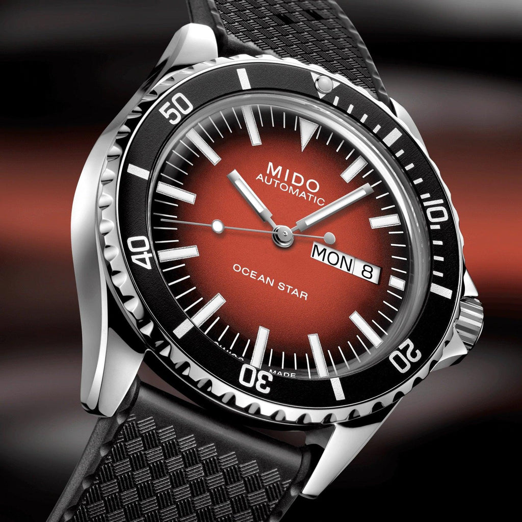 Mido orologio Ocean Star Tribute Gradient 40mm rosso automatico acciaio M026.830.17.421.00