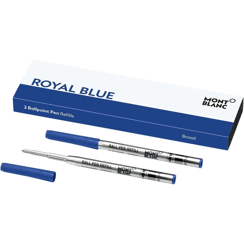 Montblanc 2 refill per penna a sfera punta B Royal Blue blu 124493