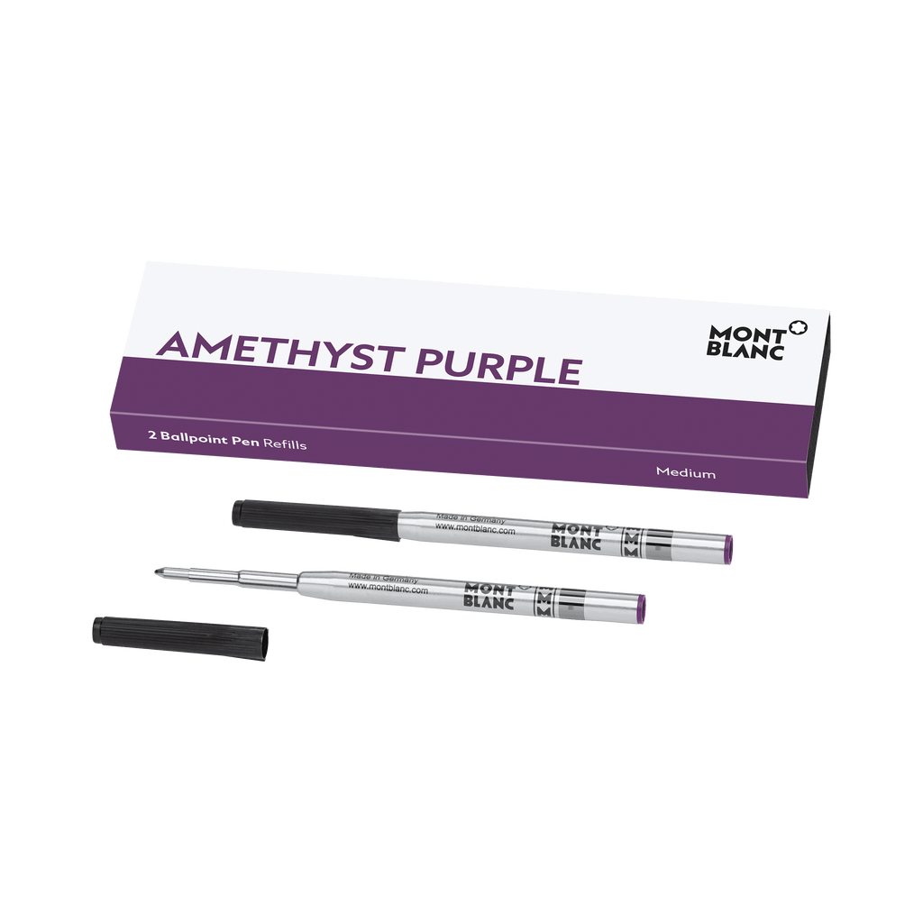 Montblanc 2 refill per penna a sfera punta media colore viola Amethyst Purple 128218
