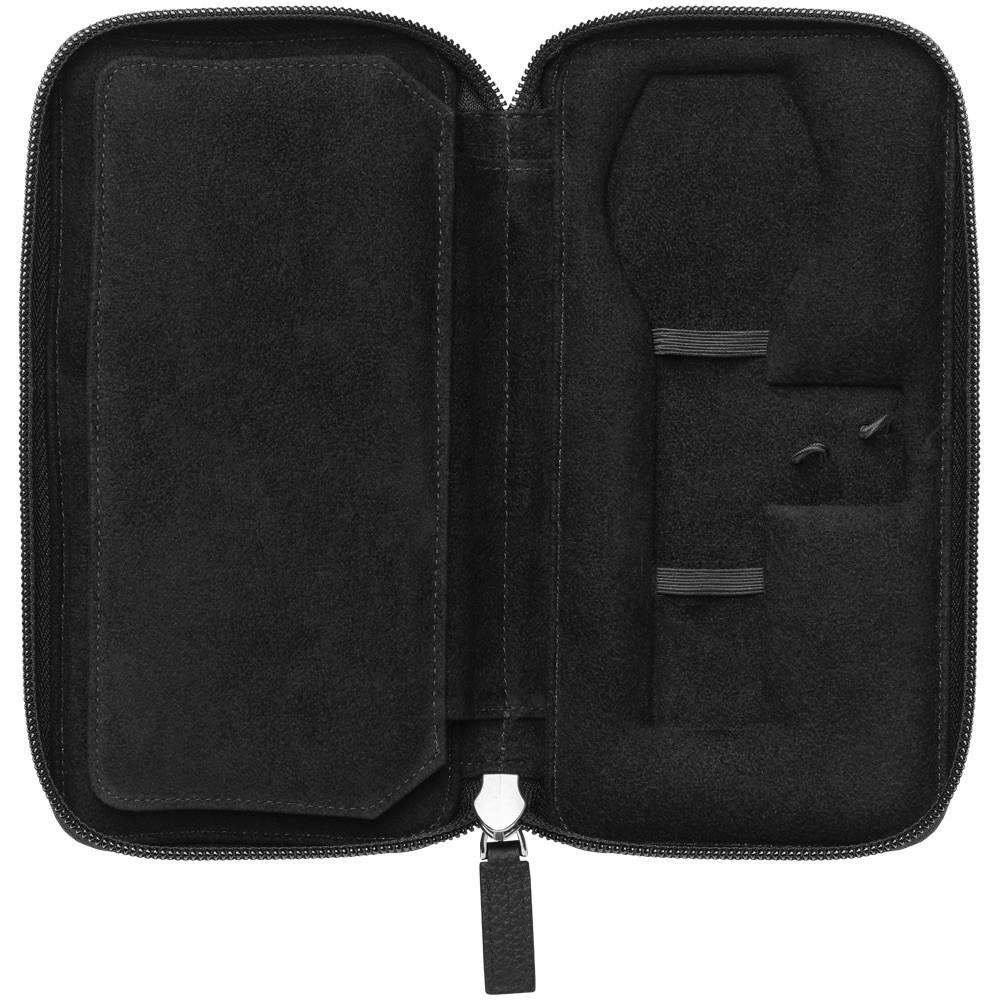 Montblanc astucccio per 2 orologi Meisterstück Soft Grain nero 118740