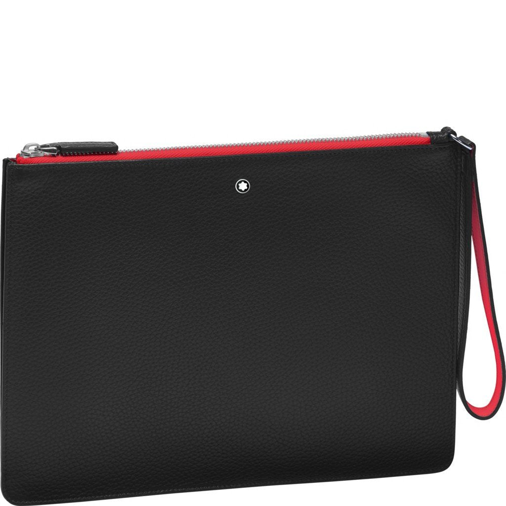 Montblanc astuccio medio Meisterstück Soft Grain My Office nero rosso 124118