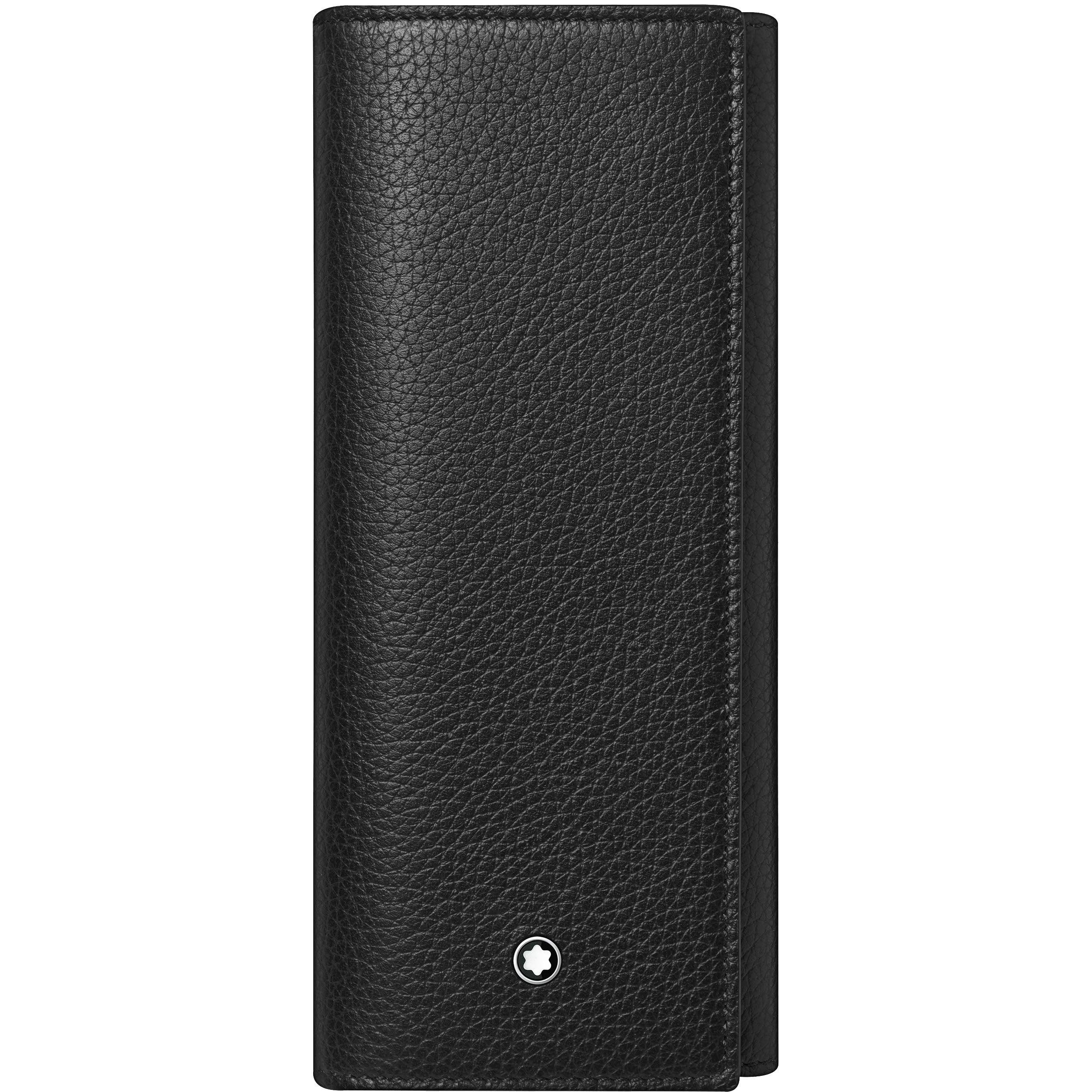 Montblanc astuccio Meisterstück Soft Grain per 2 strumenti da scrittura nero 126265