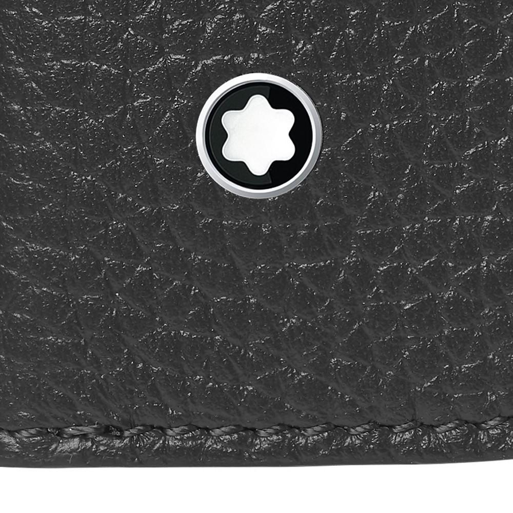 Montblanc astuccio per 1 strumento da scrittura con cerniera chiusura completa rossa Meisterstück Soft Grain nero 124130