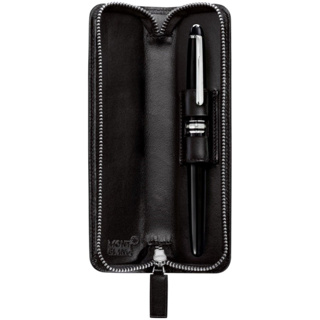 Montblanc astuccio per 1 strumento da scrittura con cerniera Meisterstück nero 101872