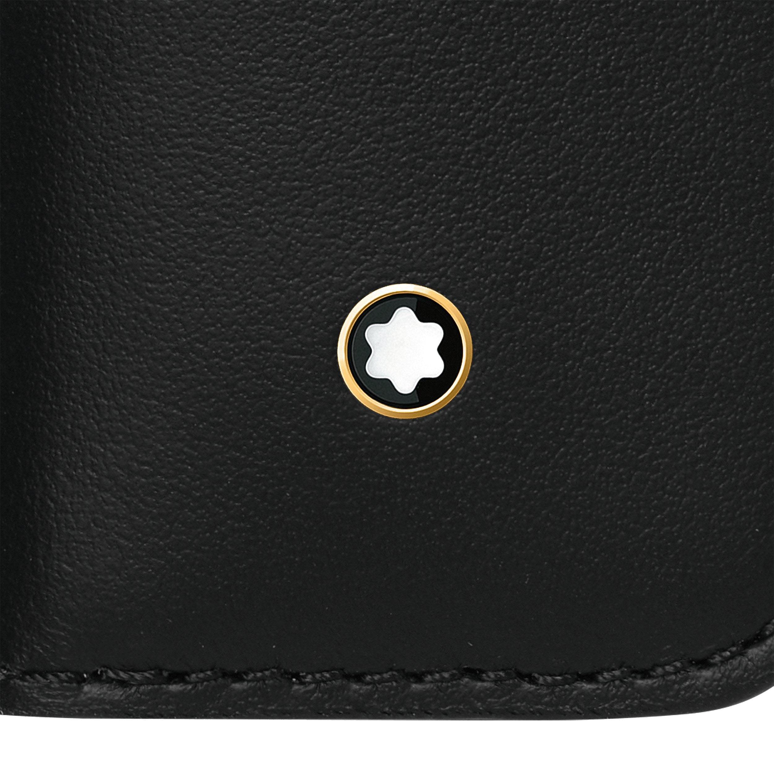 Montblanc astuccio per 1 strumento da scrittura con stampa scarabeo Meisterstück Selection nero 126271