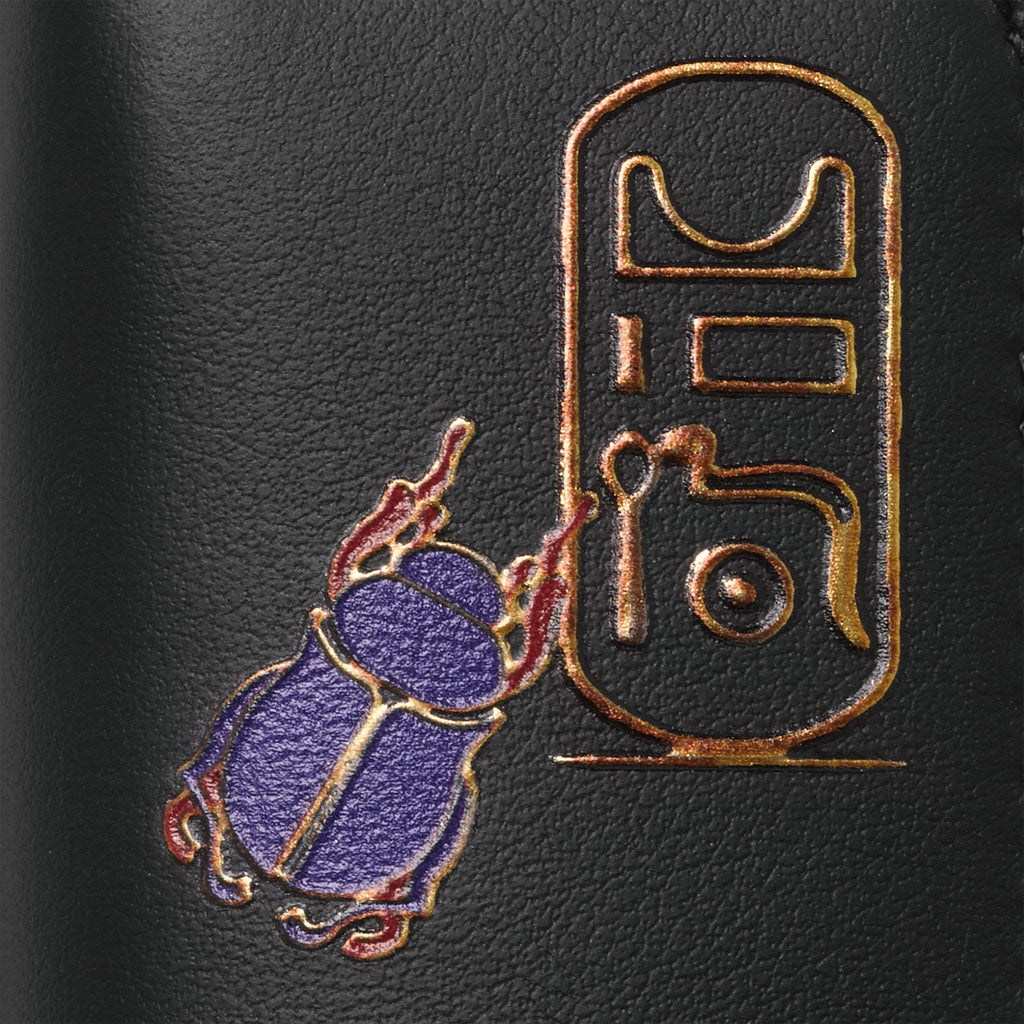 Montblanc astuccio per 1 strumento da scrittura con stampa scarabeo Meisterstück Selection nero 126271