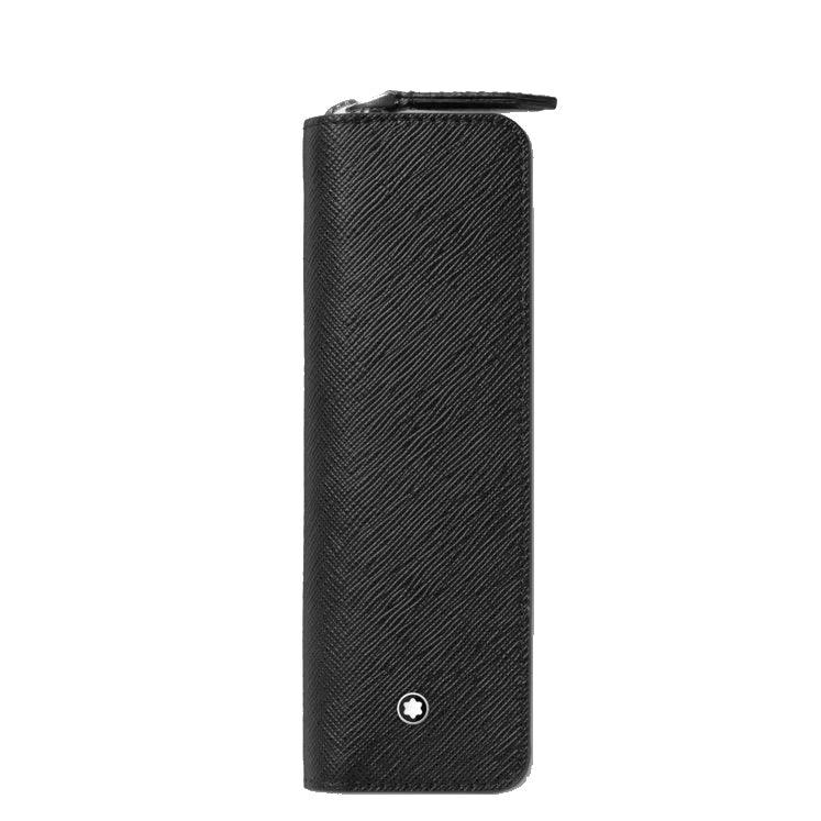 Montblanc astuccio per 1 strumento da scrittura con zip Sartorial nero 198362