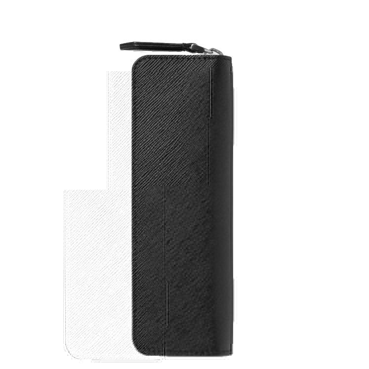 Montblanc astuccio per 1 strumento da scrittura con zip Sartorial nero 198362