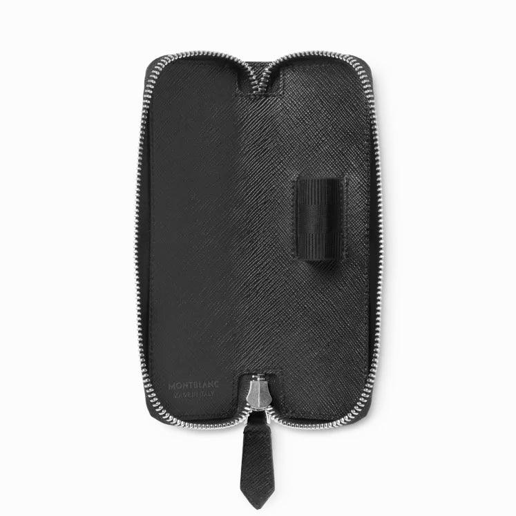 Montblanc astuccio per 1 strumento da scrittura con zip Sartorial nero 198362