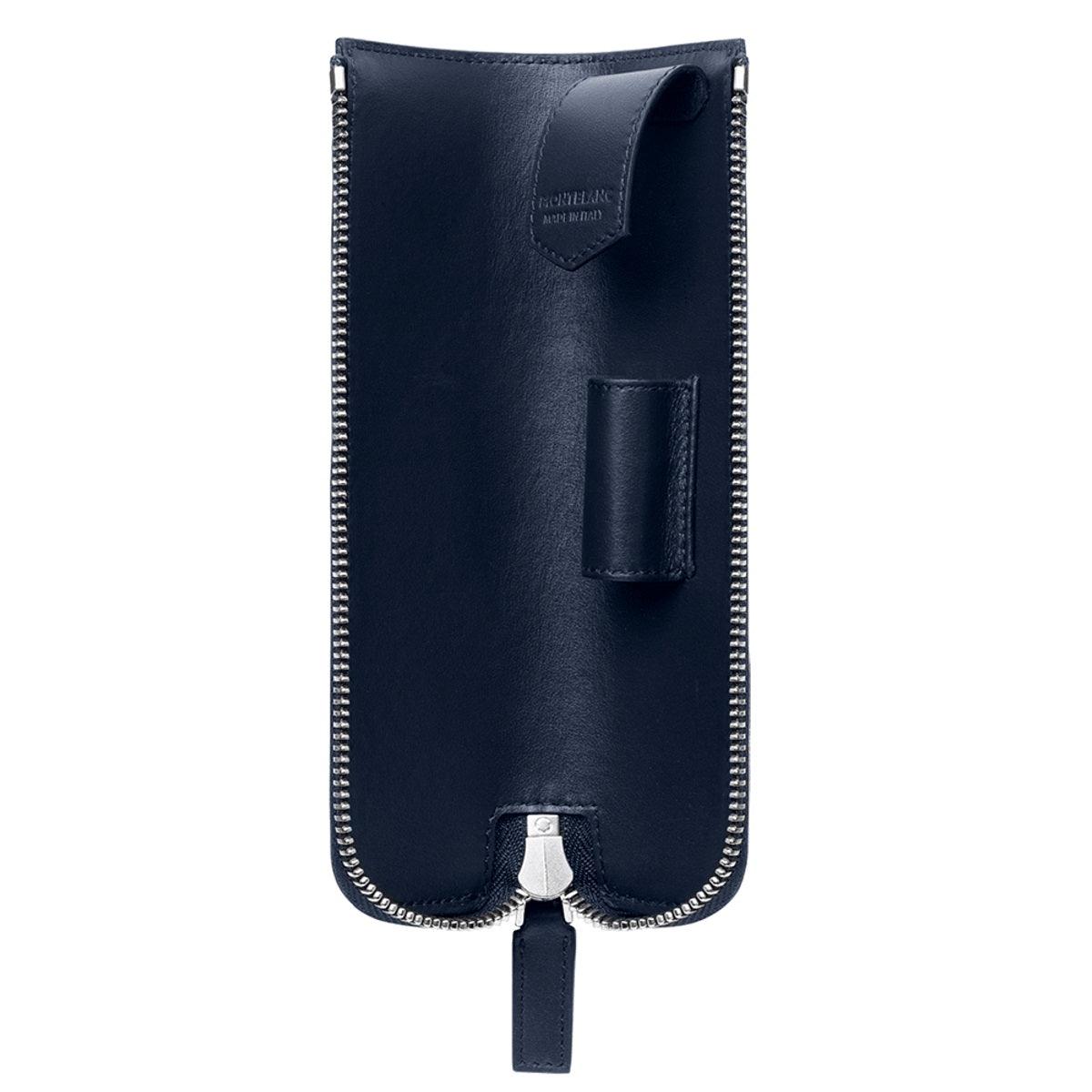 Montblanc astuccio per 1 strumento da scrittura Meisterstück Selection Around the World in 80 Days blu 128635