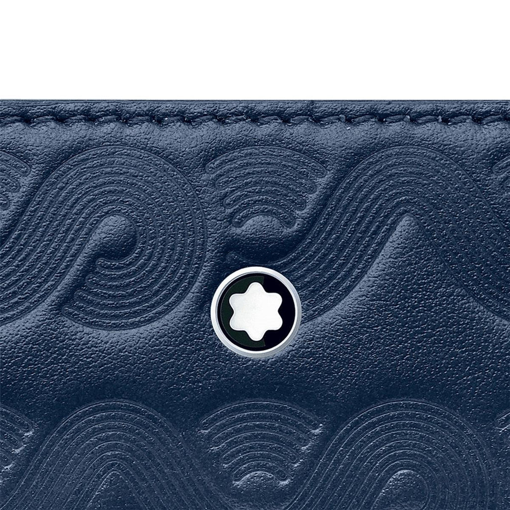 Montblanc astuccio per 1 strumento da scrittura Meisterstück Selection Around the World in 80 Days blu 128635