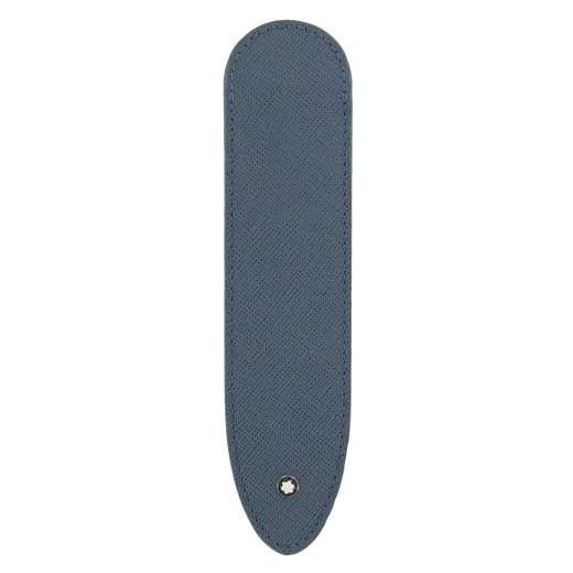 Montblanc astuccio per 1 strumento da scrittura Montblanc Sartorial blu denim 124193