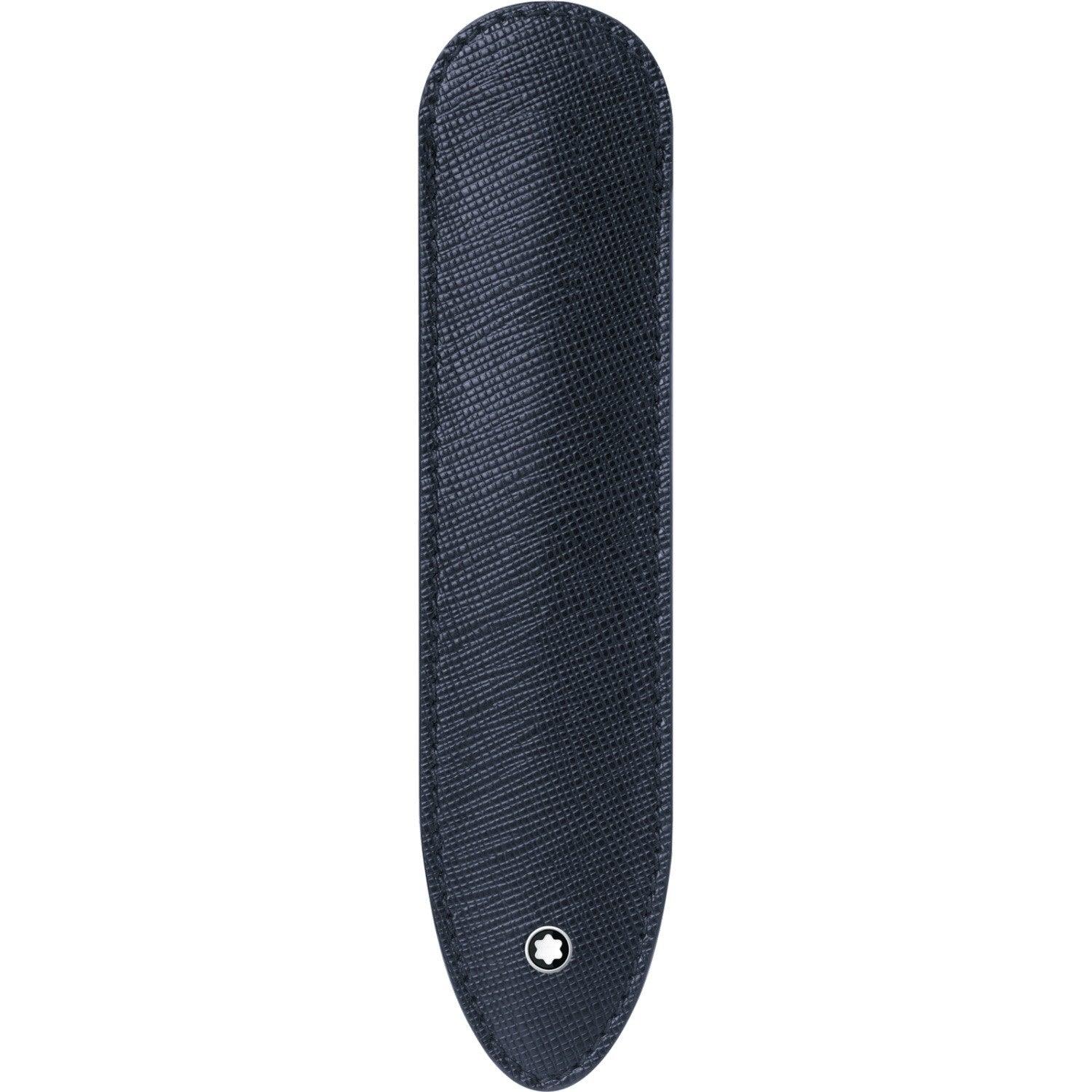 Montblanc astuccio per 1 strumento da scrittura Sartorial blu indaco 118701