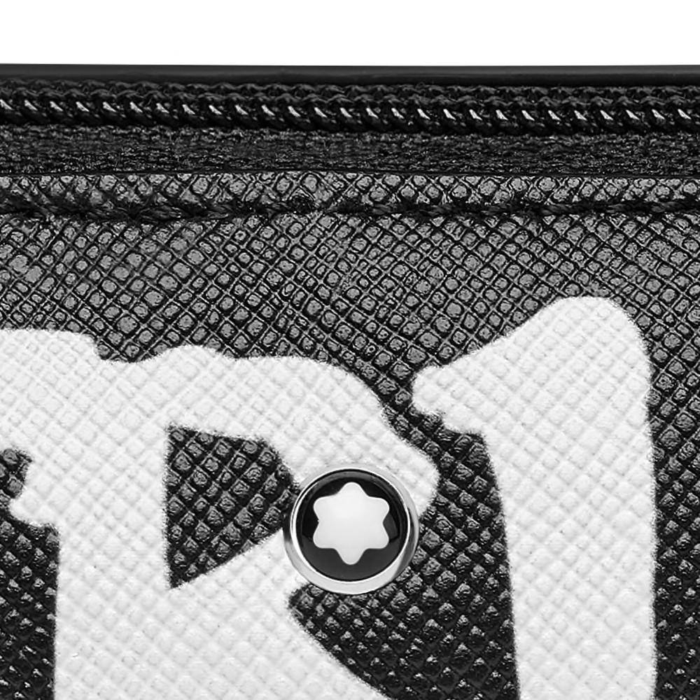 Montblanc astuccio per 2 strumenti da scrittura con cerniera superiore Sartorial Calligraphy nero 124142