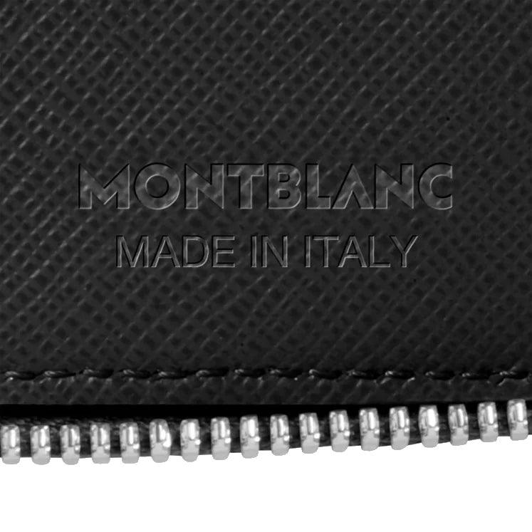 Montblanc astuccio per 5 strumenti da scrittura con zip sartorial nero 198364