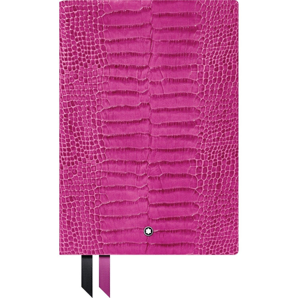 Montblanc blocco note notebook 146 a righe stampa coccodrillo Fucsia cancelleria di lusso 118028