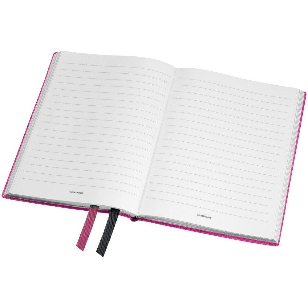 Montblanc blocco note notebook 146 a righe stampa coccodrillo Fucsia cancelleria di lusso 118028