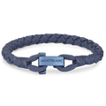 Montblanc bracciale Meisterstück Glacier nylon acciaio PVD blu misura M 12951463