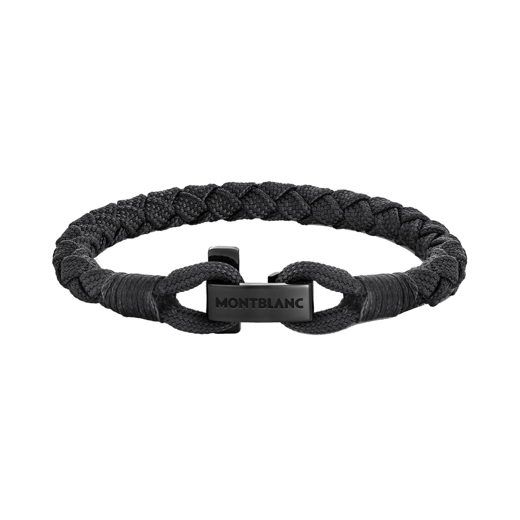 Montblanc bracciale Montblanc con chiusura a T nero misura L 130892 68
