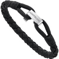 Montblanc bracciale Wrap Me nero in nylon e acciaio misura M 12838263