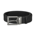 Montblanc cintura 35mm fibbia rettangolare finitura rutenio pelle Montblanc Extreme 3.0 nero 130586