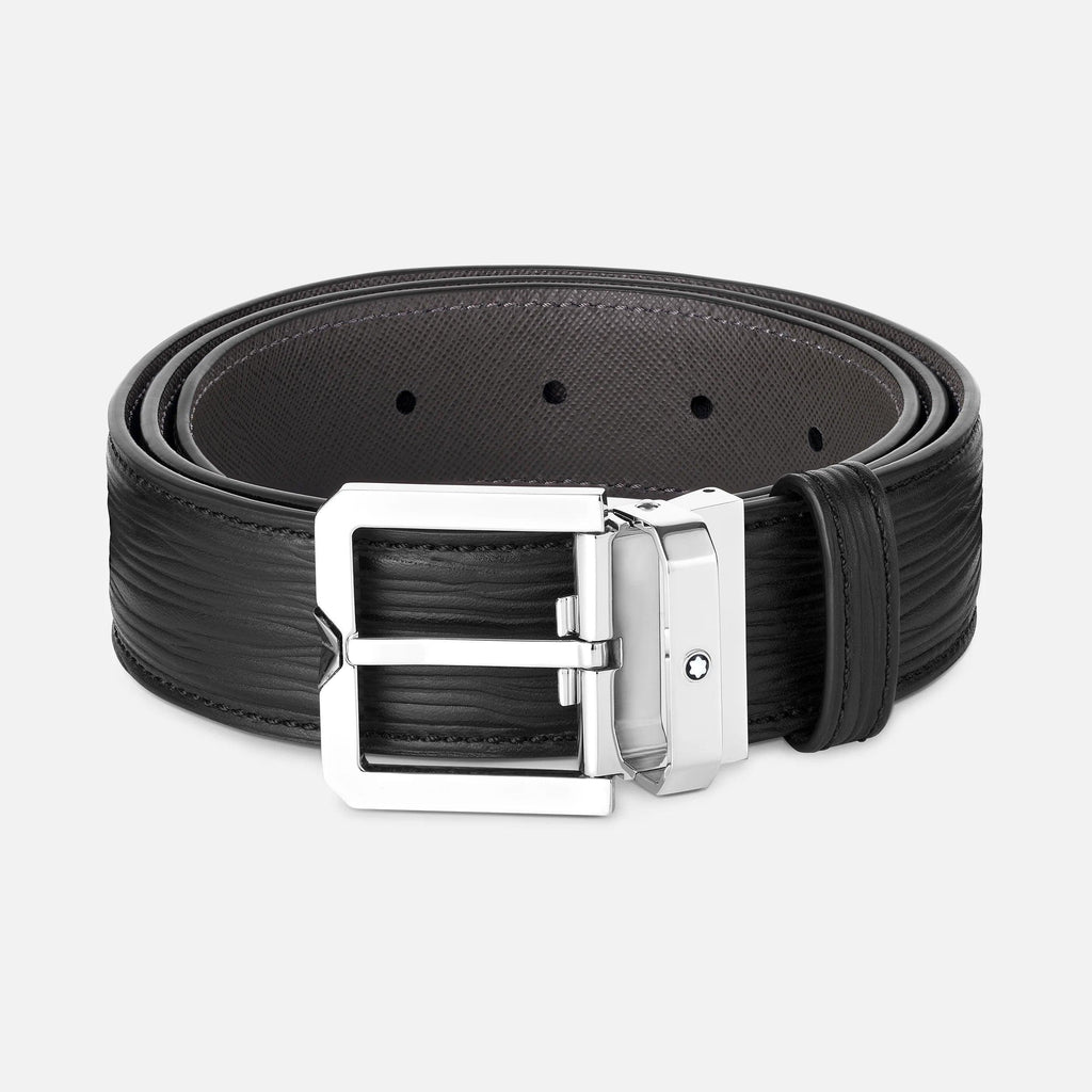 Montblanc cintura 35mm fibbia squadrata misura regolabile 131171