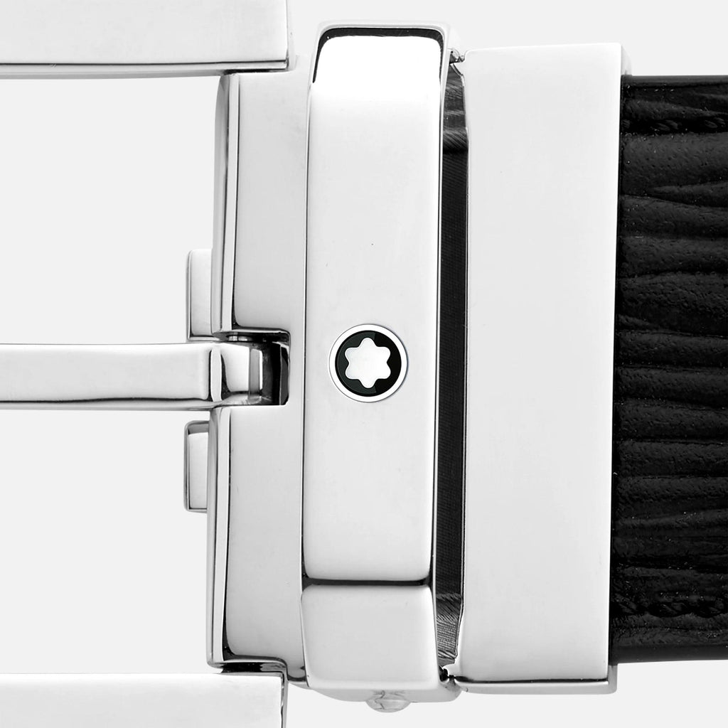 Montblanc cintura 35mm fibbia squadrata misura regolabile 131171