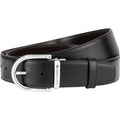 Montblanc cintura 40mm fibbia ferro di cavallo pelle reversibile nera/marrone 124614