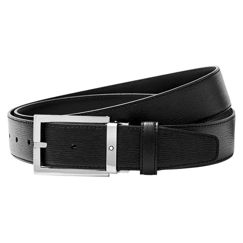 Montblanc cintura pelle nera 35mm 114435