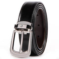 Montblanc cintura regolabile uomo reversibile nero marrone fibbia ferro di cavallo 106603